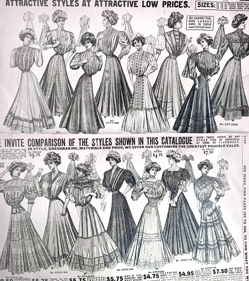 Vintage Sears Catalog Pages, Sears Roebuck 10 Random Pages, Vintage Antique Black and White Ephemera Pack Vintage Sears Catalog image 1