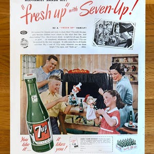 7up Vintage Poster - Etsy