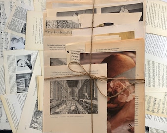Vintage and Antique Book Page Bundles