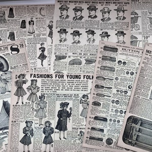 Vintage Sears Catalog Pages, Sears Roebuck 10 Random Pages, Vintage Antique Black and White Ephemera Pack Vintage Sears Catalog image 2