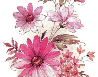 Vintage Floral Die Cut Ephemera for Junk Journal Art and Scrapbooking