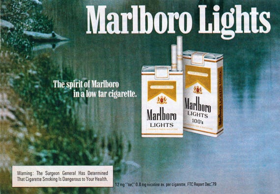 Autocollant Publicitaire Vintage Marlboro Ancien, Objet Rétro