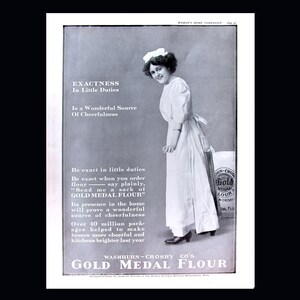 Gold Medal Flour Ephemera Vintage Magazine Cooking Print Advertising Art