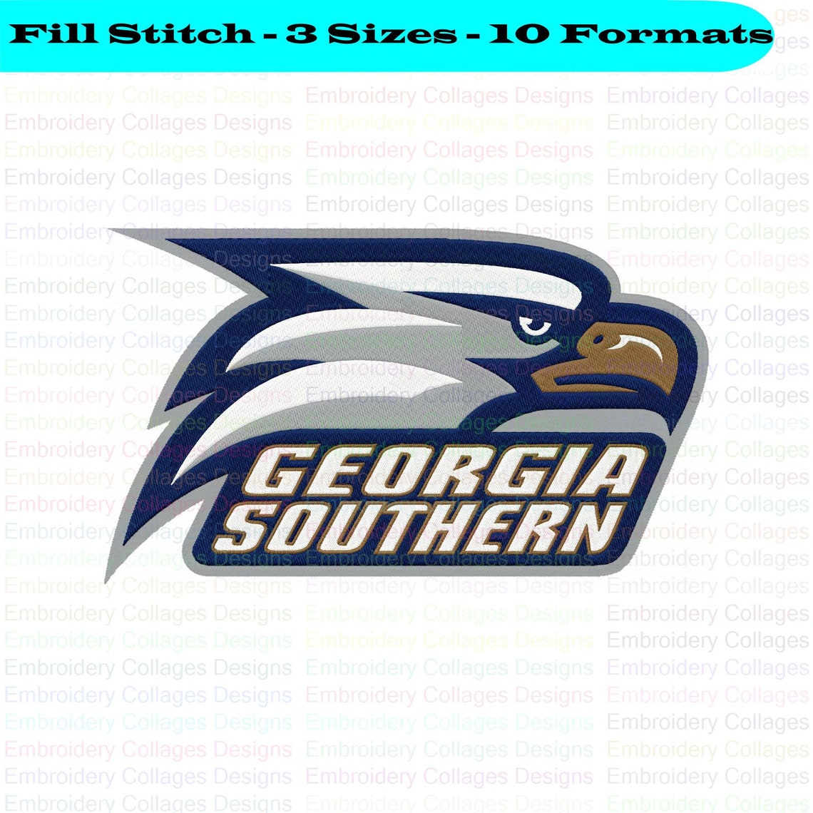 Southern Eagles Embroidery Design 3 Sizes 10 Formats Etsy