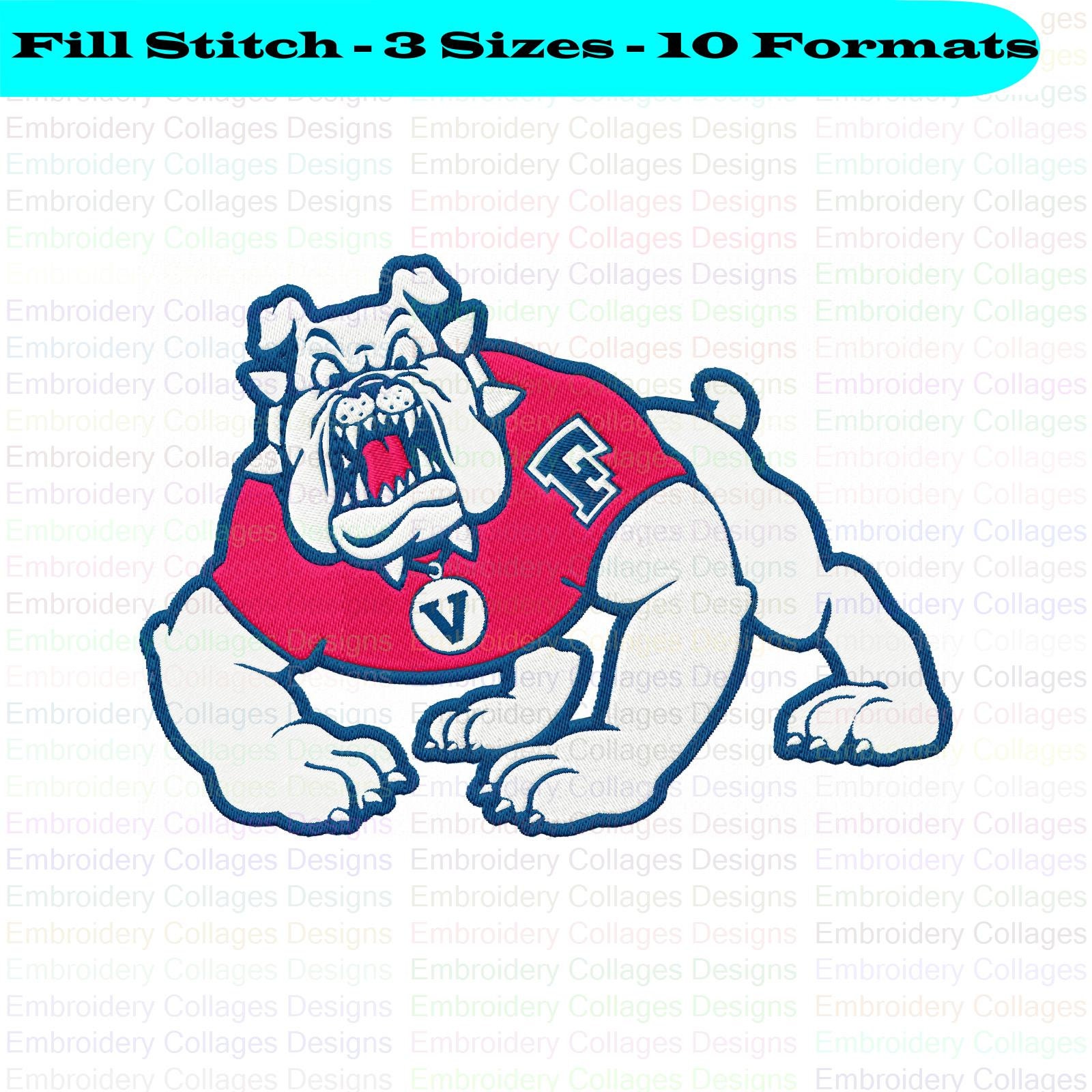 Fresno State Bulldogs Embroidery Design 3 Sizes 10 Formats Etsy