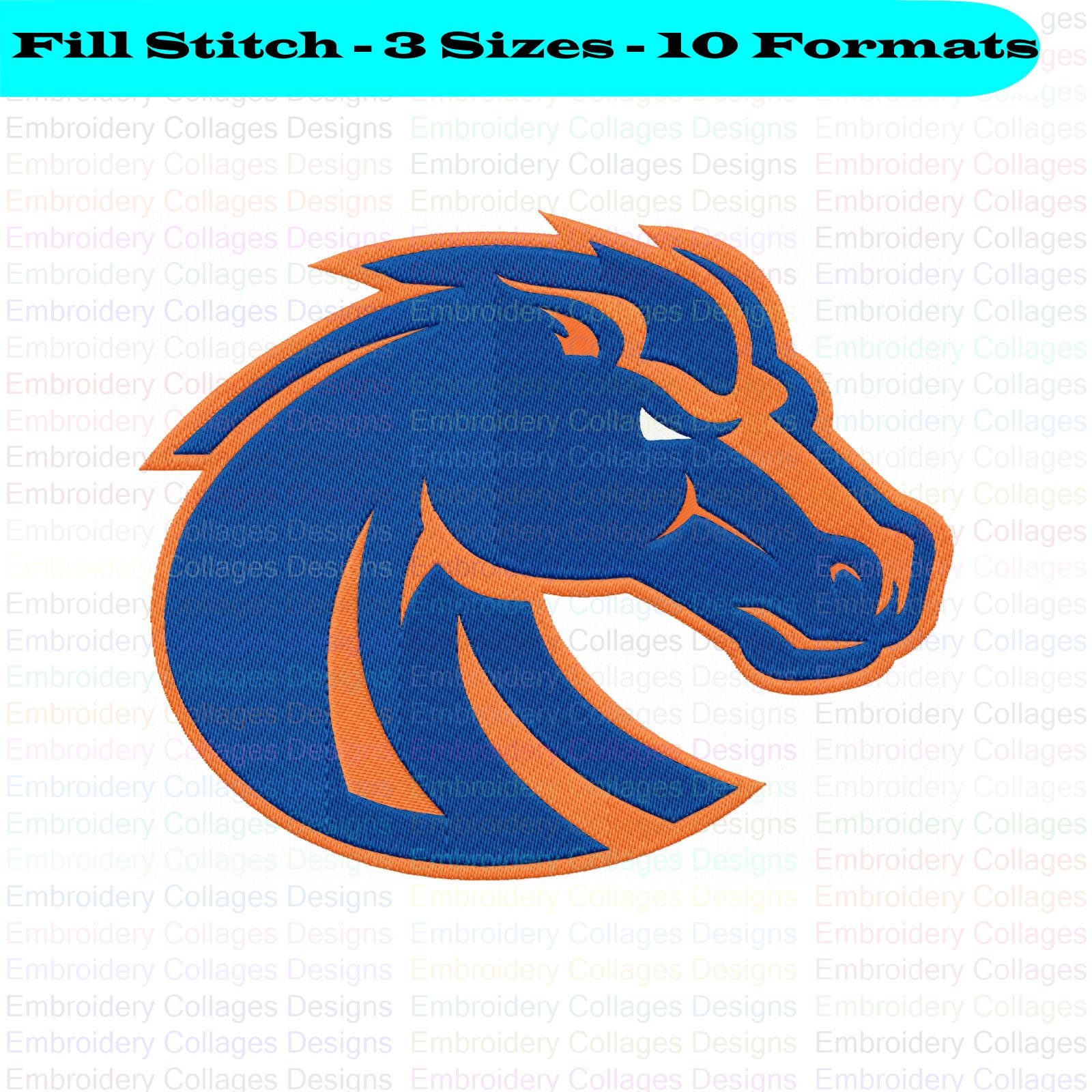 Boise State Broncos Embroidery Design 3 Sizes 10 Formats Etsy