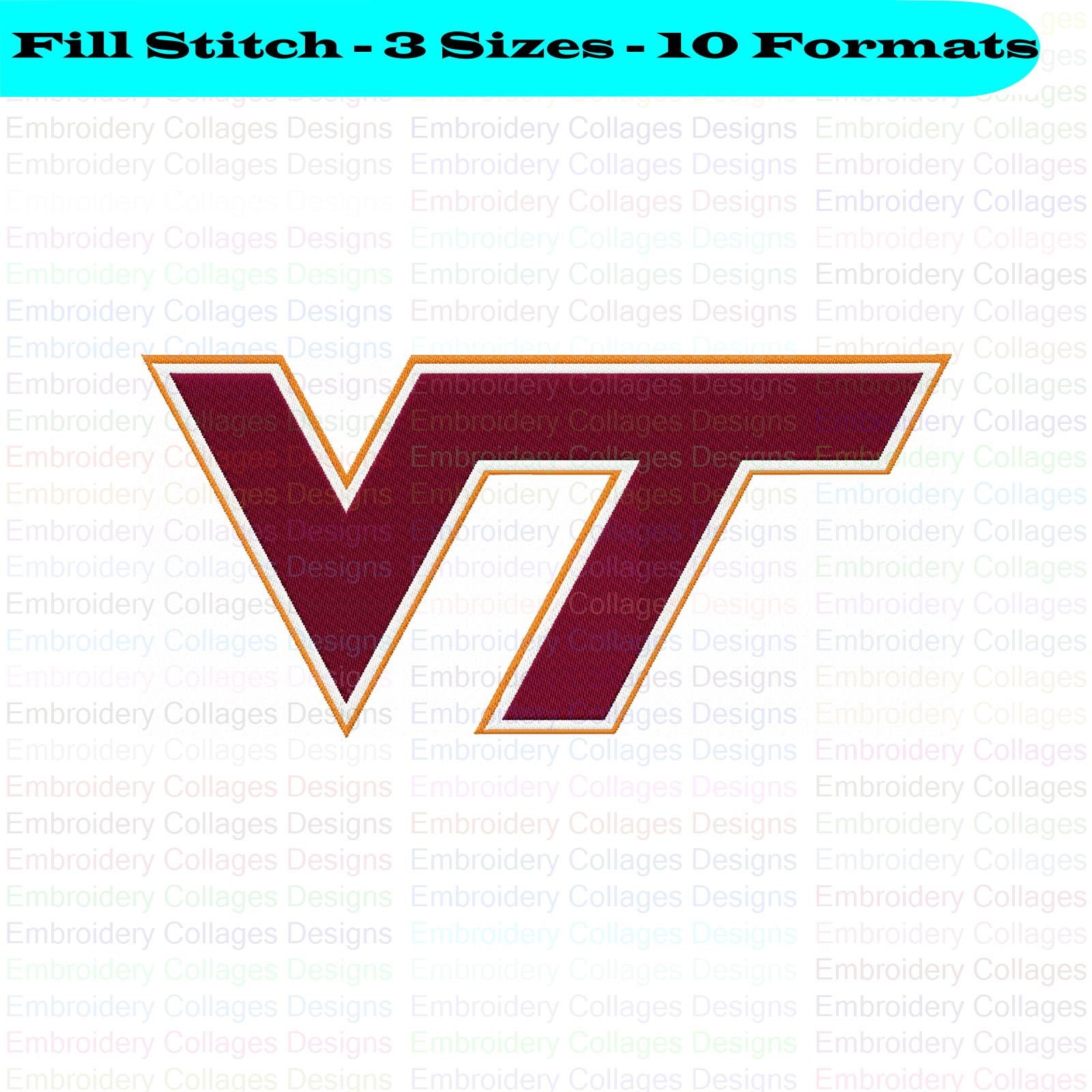Virginia tech hokies embroidery design 3 sizes 10 formats etsy Virginia tech hokies embroidery design 3 sizes 10 formats etsy
