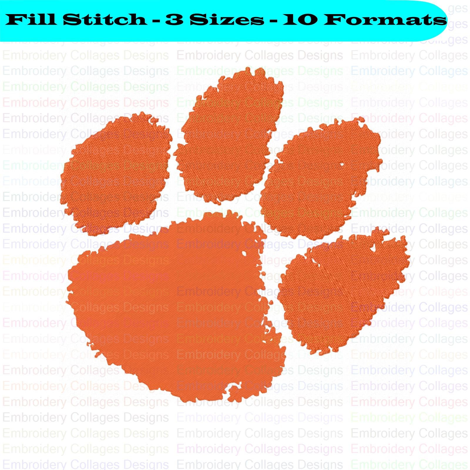 Clemson tigers embroidery design 3 sizes 10 formats  etsy Clemson tigers embroidery design 3 sizes 10 formats  etsy