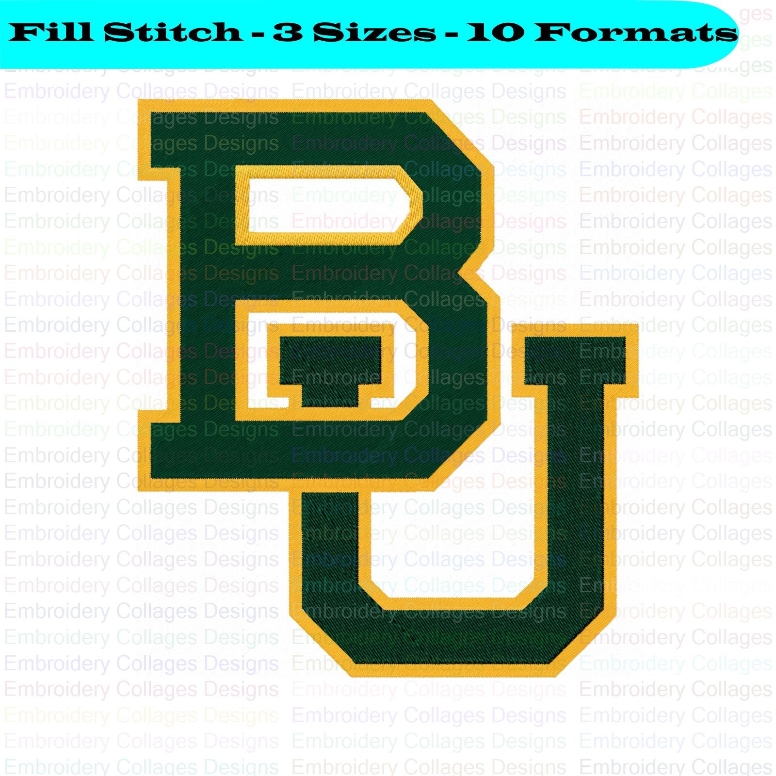 Baylor Bears Embroidery Design 3 Sizes 10 Formats Instant | Etsy