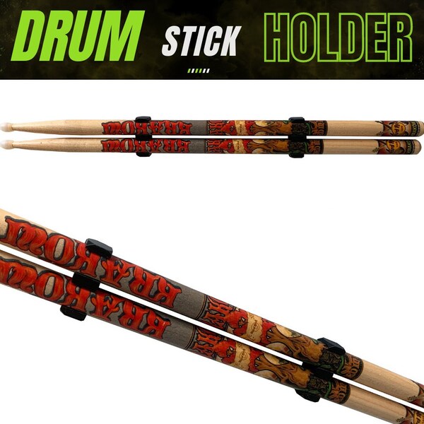 2 Drum Stick Halter Wandhalterung. Perfektes Geschenk für Schlagzeuger