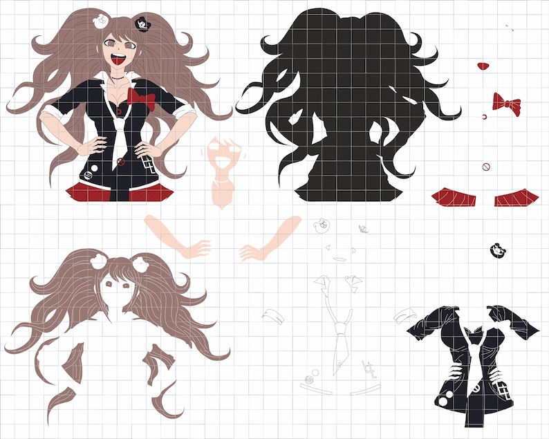 Download Danganronpa SVG Junko Enoshima anime manga vector file Cricut | Etsy