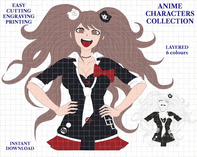 Download Danganronpa SVG Junko Enoshima anime manga vector file ...