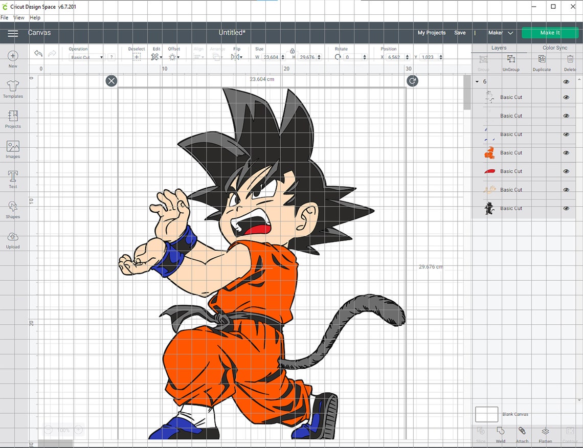 Goku For Cricut
