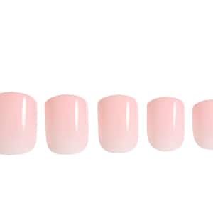 Bubble Bath, Short Square Press On Nails | Delicate Pink Nail Manicure