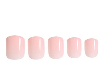 Bubble Bath, Square Press On Nails | Delicate Pink Nails Manicure | False Nails | Glue On Nails | Pastel Nails | Trending Nails