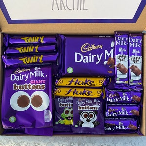 Personalised Chocolate Hamper, CADBURY'S, Chocolate Box, Birthday Box, Congratulations, Thank You Gift, Letterbox Gift, Valentine's Day