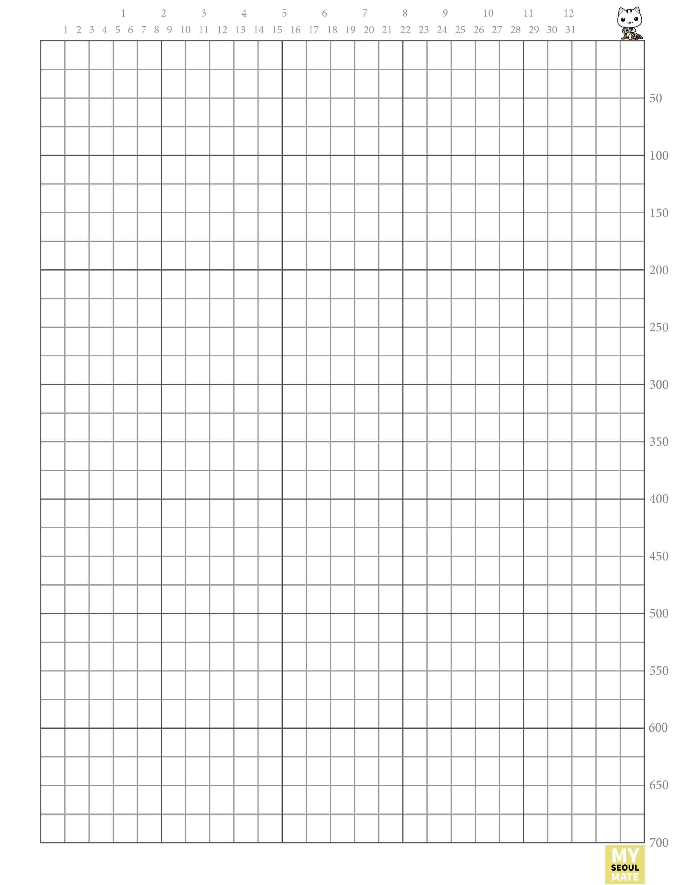 korean hangul practice writing squared manuscript paper topik etsy