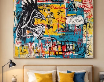 Graffiti Abstract Art, Urban Street Style Painting, Colorful Modern Wall Decor