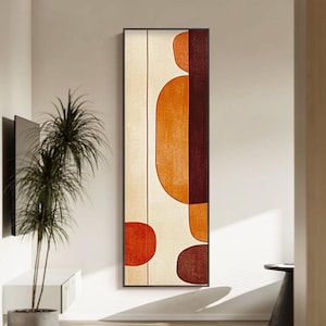 Long Narrow Wall Art, Tall and Thin Canvas wall art, Geometric abstractionwall art, Nature Wall Art, Vertical Wall Art, modern Wall Art