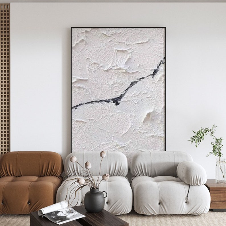 White Texture Painting Original Abstract Painting Modern White Etsy