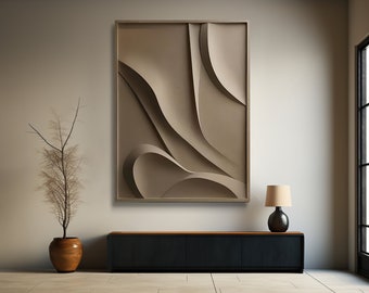 3D Wood Wall Sculpture, Abstract Chic Design, Modern Wall Art