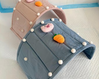 Cute Tunnel/Cozy warm hideout for guinea pigs, rabbits, chinchillas, and other pets, guinea pig accessories