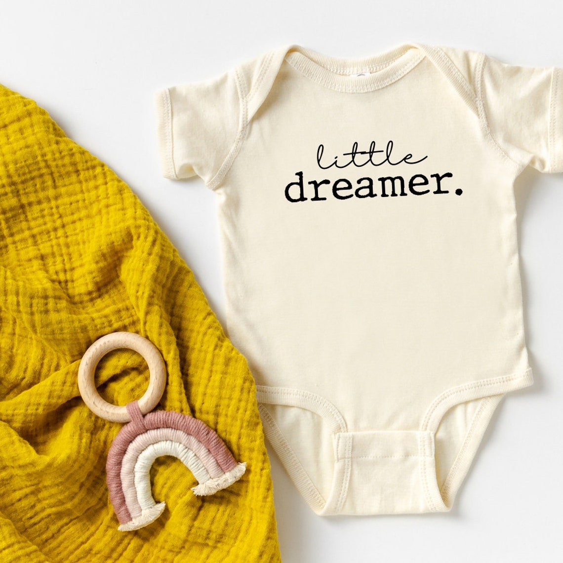 Little Dreamer Baby Onesie, Cute Baby Onesies, Gender Neutral Baby