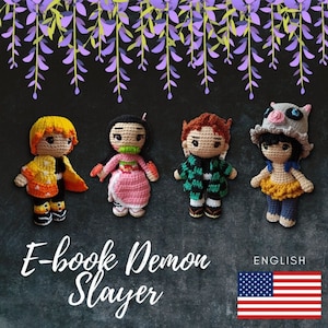 PDF Pattern Bundle - Demon Murders Anime - Amigurumi