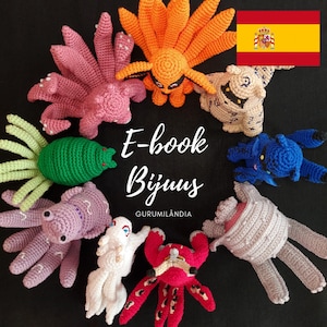 Anime dolls 9 Tail Beasts : Amigurumi Patterns Leaf Ninja - Spanish Version