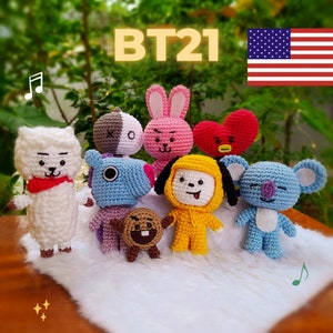 K-Pop E-book: Amigurumi patterns - Mascots - BT - South Korea - DIGITAL FILE