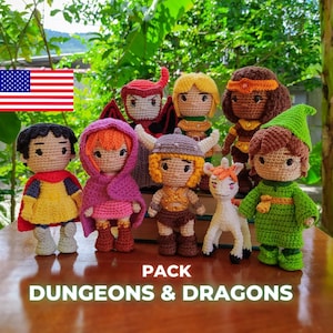 Full Set Dungeons & Dragons Amigurumi Pattern - English Version