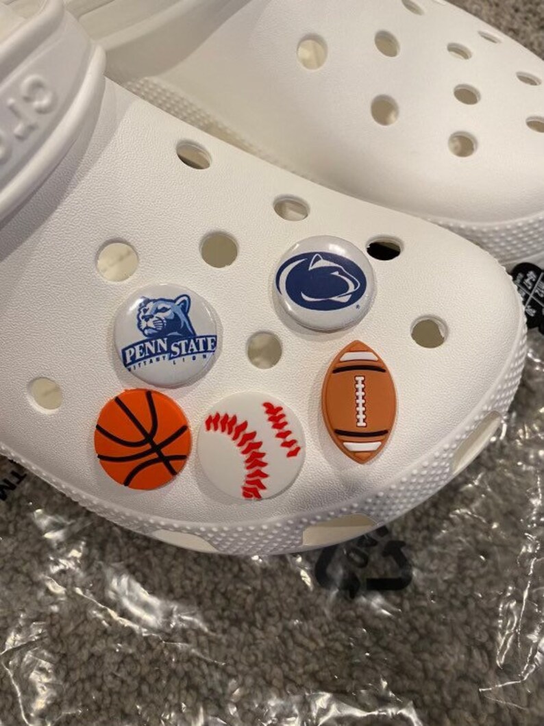 5 Penn State Nittany Charms for Clogs