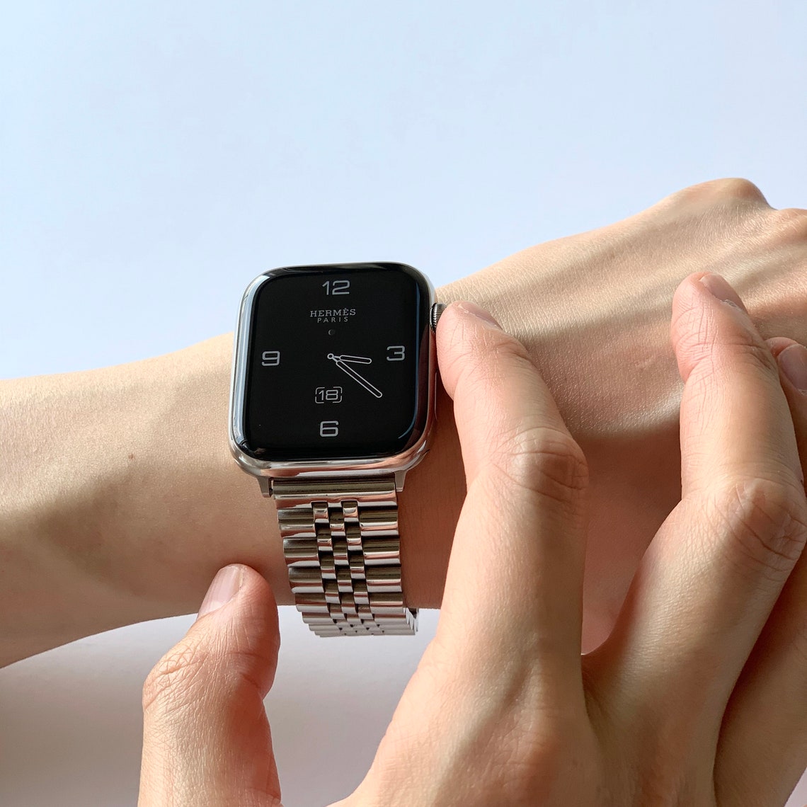 Apple Watch Stainless Steel Band jubilee Type /SILVER Etsy