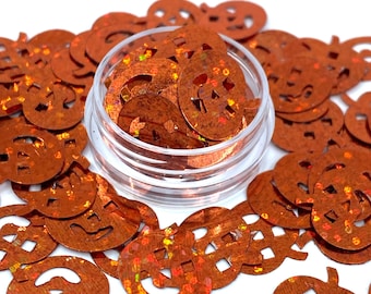Pumpkin Face, pumpkin shape glitter, Polyester Glitter, Tumblers, Cups, Slime, Crafts, Resin Art, Glitter, Confetti, Halloween