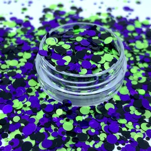 Halloween glitter, Polyester Glitter, Nail art, Tumblers, Slime, Deco, Crafts, Resin Art, Glitter, Confetti, Halloween dots, purple glitter