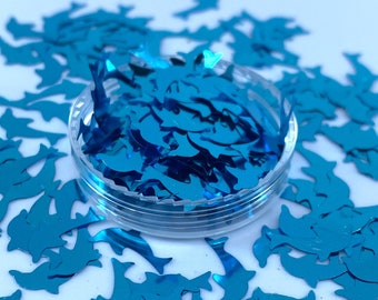 Dolphin shape glitter, Polyester Glitter, Tumblers, Slime, Deco, Crafts, Resin, Confetti, Sea, Ocean, Beach, nail art,