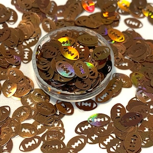 Football Shape holographic glitter, sports, polyester Glitter, Nail art, Tumblers, Slime, Deco, Crafts, Resin Art, Glitter, Confetti,