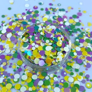 Fat Tuesday mix glitter, Mardi Gras, Polyester Glitter, Tumblers, Slime, Deco, Crafts, Resin, Nail glitter, Nail art, Confetti, Carnival