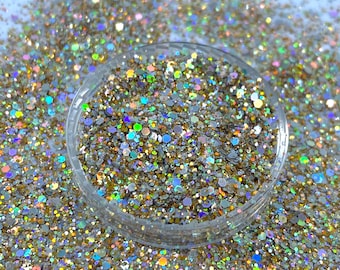 Silver gold glitter, Polyester Glitter, Tumblers, Slime, Deco, Crafts, Resin, Nail glitter, Nail art, Cups, Confetti, Stardust
