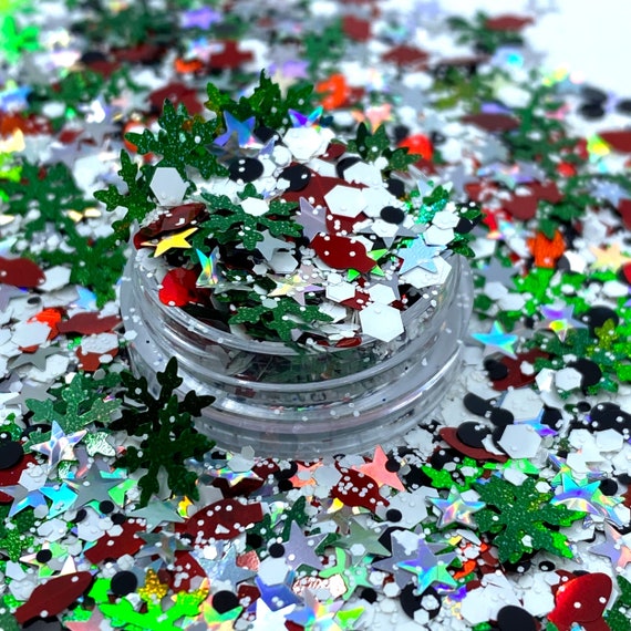 Christmas Mix Chunky Glitter for Resin Epoxy Crafts 