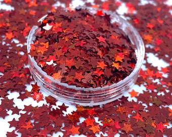 red star shape glitter, Polyester Glitter, Nail art, Tumblers, Cups, Slime, Deco, Crafts, Resin Art, Glitter, Confetti, Christmas, holiday