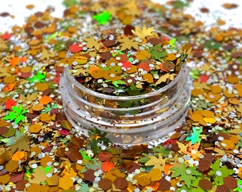 Harvest mix glitter, polyester, Nail art, Tumblers, Slime, Deco, Resin Art, Glitter, Confetti, Autumn, Turkey, Thanksgiving, Fall, leaf