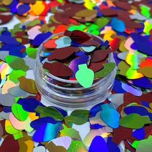 Colorful light bulb shape, Polyester Glitter, Nail art, Tumblers, Cups, Slime, Deco, Crafts, Resin Art, Glitter, Confetti, light bulb, x-mas