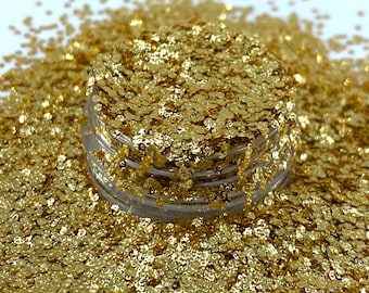 Goldmine mix glitter, Polyester Glitter, Nail art, Tumblers, Cups, Slime, Deco, Crafts, Resin, confetti, gold, party, disco, gold mining