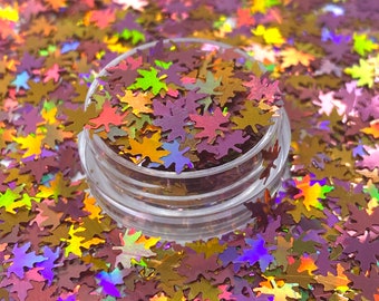 Fall Season Leaf shape glitter, Fall, Polyester Glitter, Nail art,Tumblers, Slime, Deco, Crafts, Resin Art, Glitter, ,Halloween, Autumn