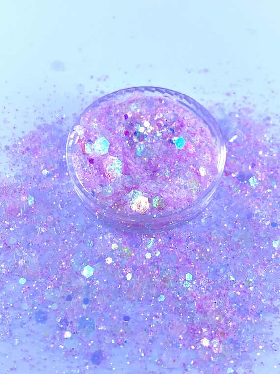 Strobe Lights - Chunky Mix Glitter - Glow in the Dark Glitter - Tumblers,  Resin, Nail Art, Crafts, Cosmetics and More - Blue Purple Glitter