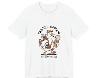 Carpool Captain-T-shirt | Retro sportbelettering van de Soccer Club, moederhumor aan de zijlijn