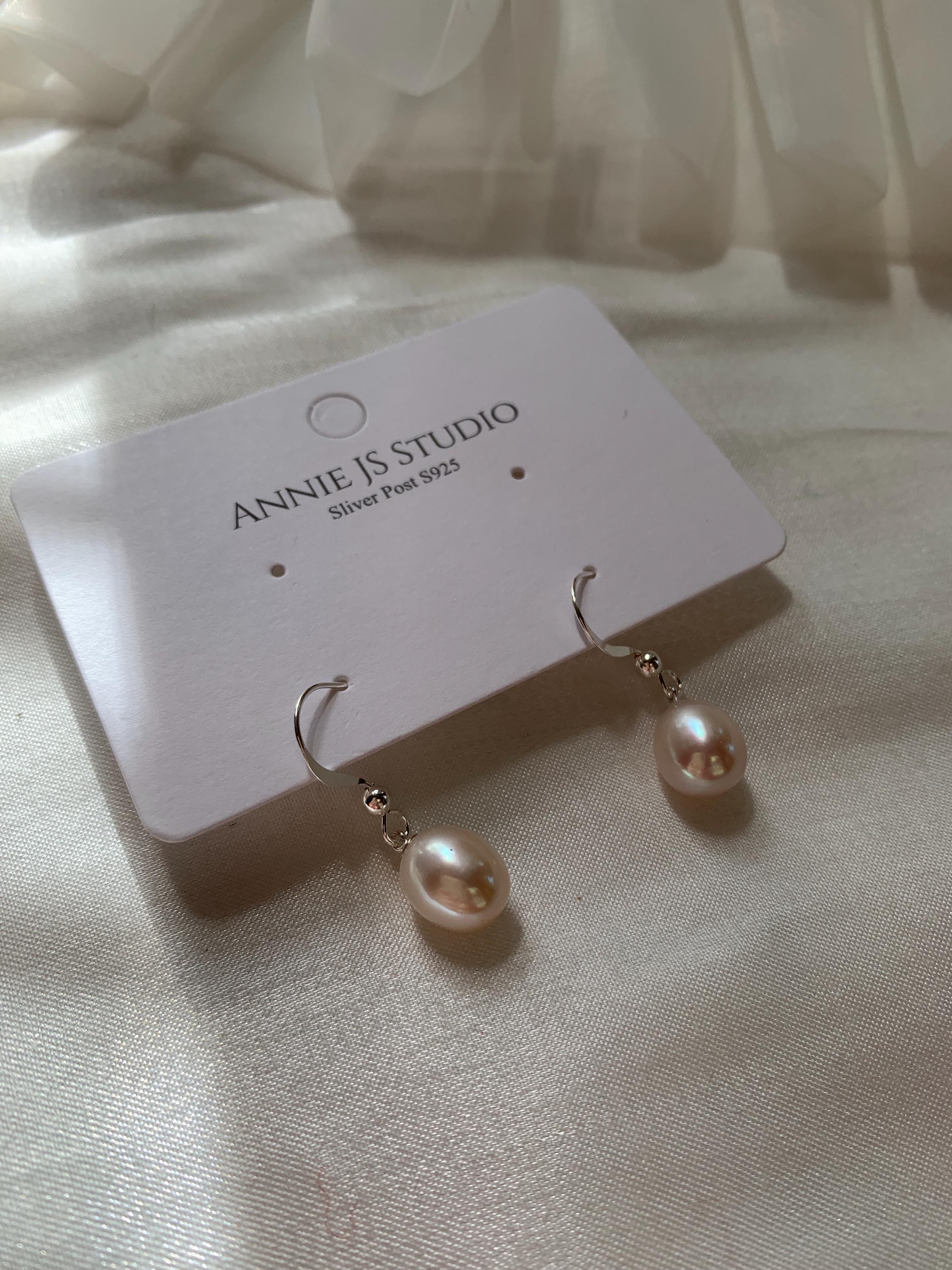 Vintage Pearl Dangle Orecchini Lungi Nappa Orecchini di Goccia Della Perla Orecchini Strass Da Sposa Orecchini Lampadario Orecchini per Le Donne e Le Ragazze (PearlDrop2
