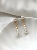 Pearl Bridal Drop Earrings-Bridesmaid Earrings-Classic Teardrop 14K Gold Plated Pearl Earrings- Wedding Pearl Earrings-Bridal Jewelry Set product logo
