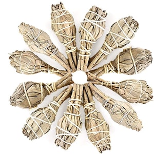 California White Sage 4 Inch Smudge Sticks - Torch Wands Home Cleansing, Fragrance, Meditation, Yoga, Blessing, Smudging Rituals, New Home